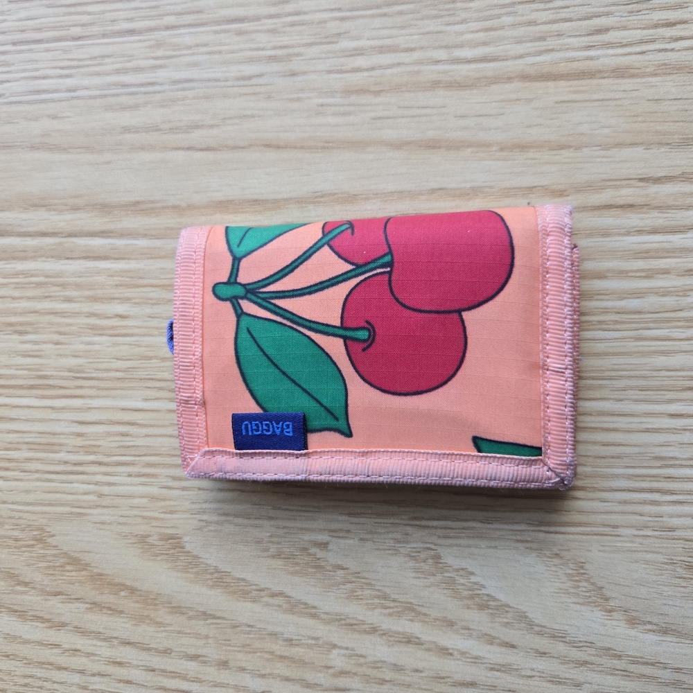 Baggu Cherry Wallet With Velcro